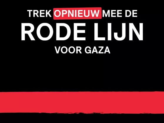 Trek de rode lijn voor Gaza